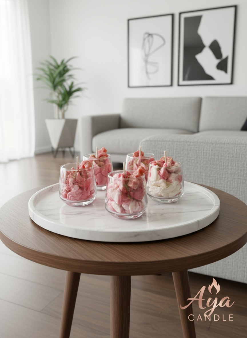 Bougies de Noël en forme de chantilly