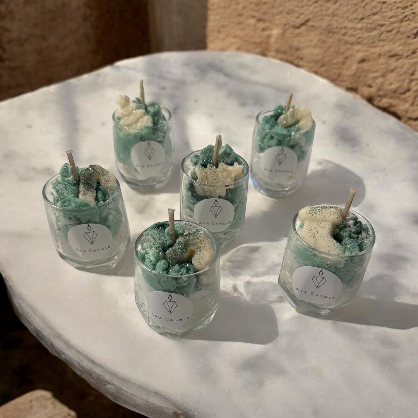 Bougies de Noël en forme de chantilly