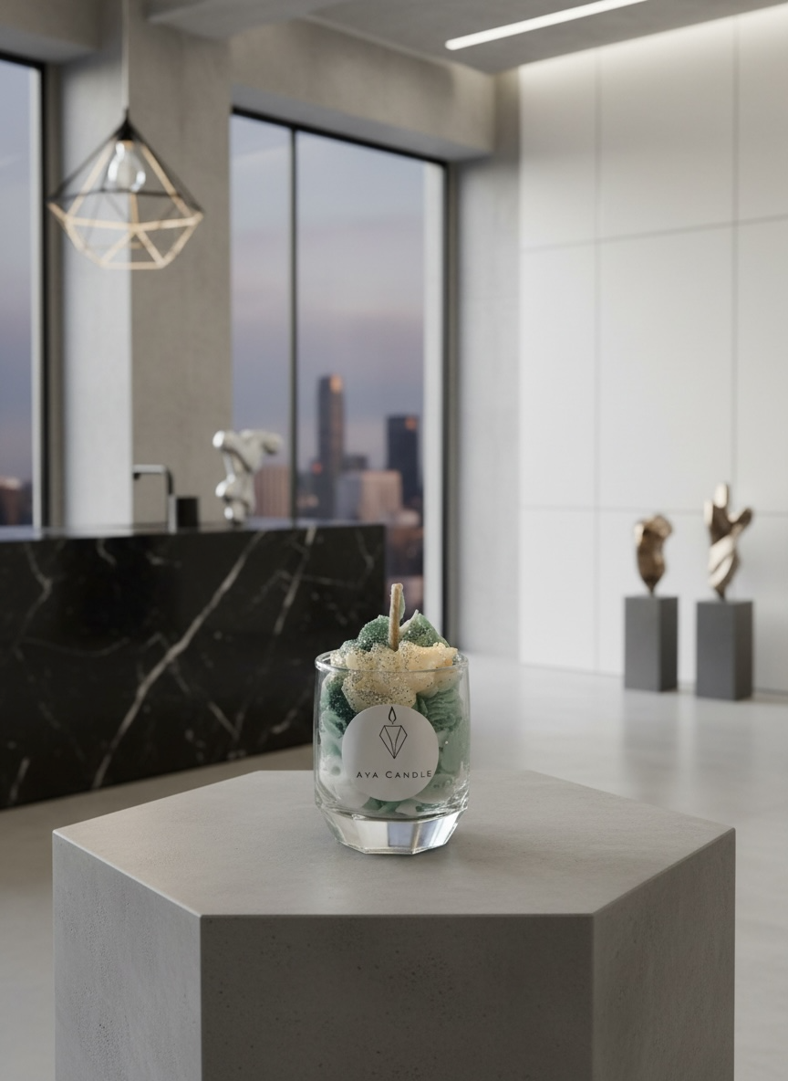 Bougies de Noël en forme de chantilly