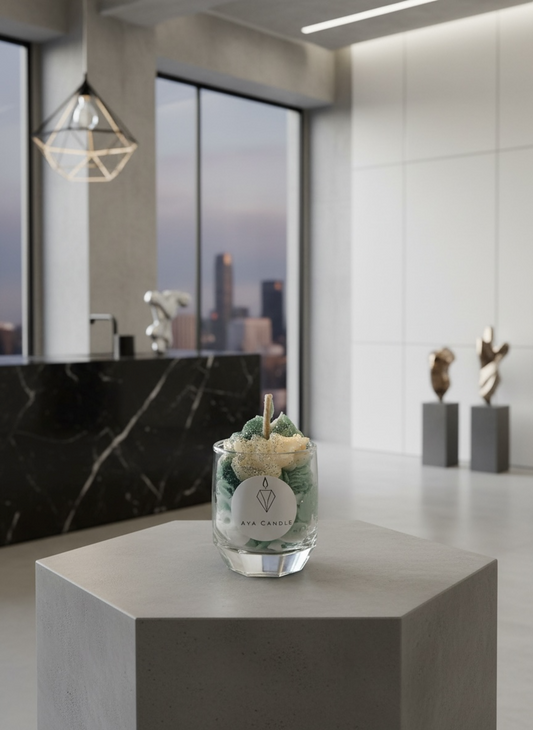 Bougies de Noël en forme de chantilly